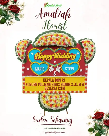 Papan Bunga Pernikahan Tujuh Belas